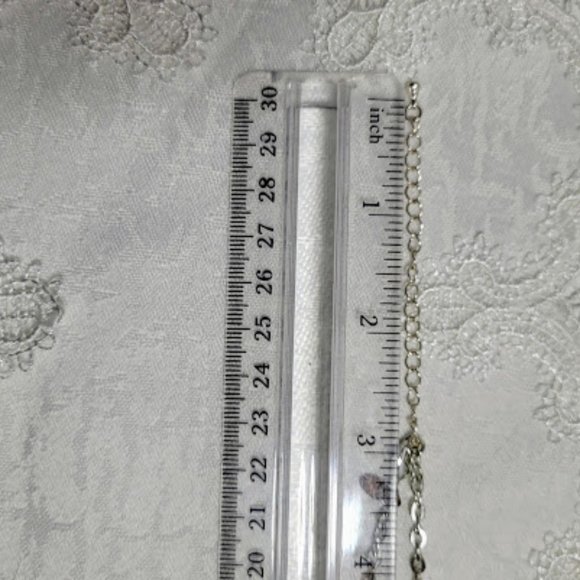 VIVA PINK PENDANT NECKLACE WITH PINK BEADS AND SILVER COLORED CHAIN W/2" EXTENDR - Picture 4 of 6